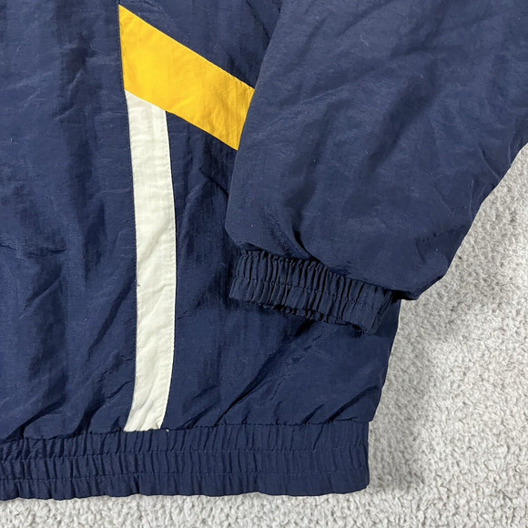 Notre Dame Jacket Mens L Blue Reebok Vintage 90s Nylon Windbreaker Full Zip NCAA - Picture 14 of 16